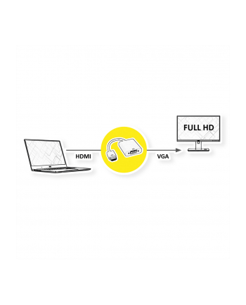 Value HDMI - D-Sub 0.15m Czarny (12.99.3114)