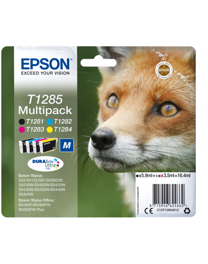 Epson Atrament/T1285 Fox 3.5ml CMY 5.9ml BK główny