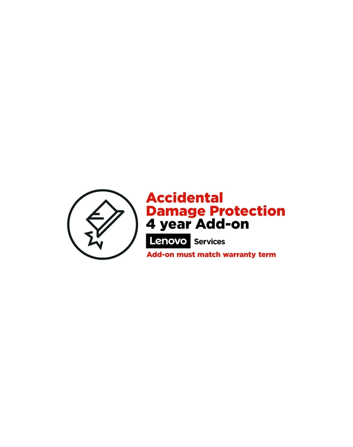 Lenovo Polisa serwisowa 4Y Accidental Damage Pczerwonyection główny