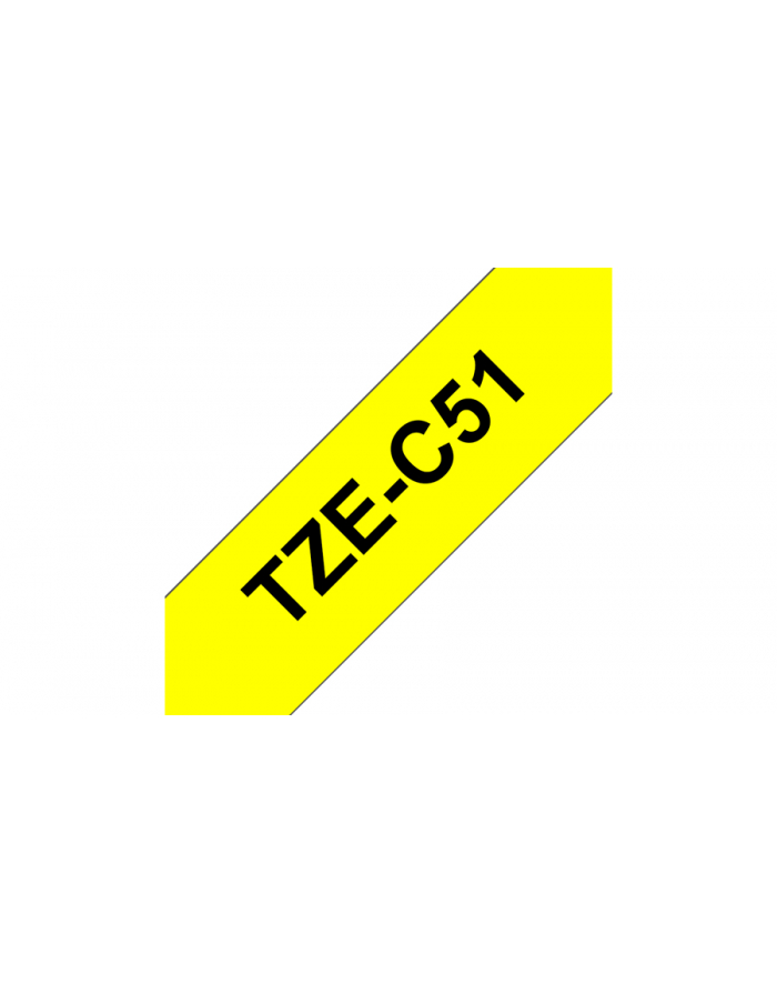 Bczerwonyher Etykieta Tape/yellow w Kolor: CZARNY overprint TZEC51 24m główny