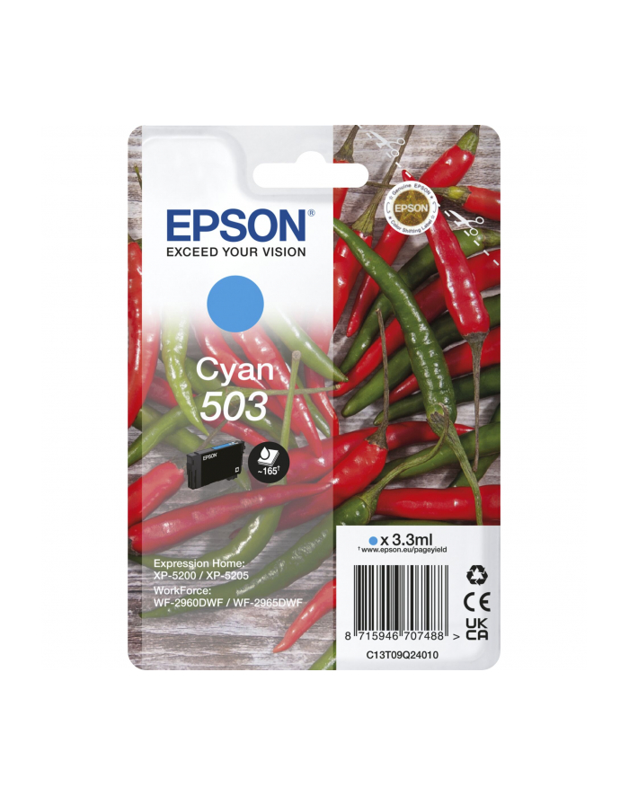 Epson Atrament/503 Chillies 3.3ml CY główny