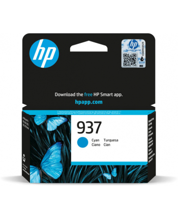 hp supplies ink HP INC Atrament HP Ink/HP 937 Cyan Original Ink Cart nr 1