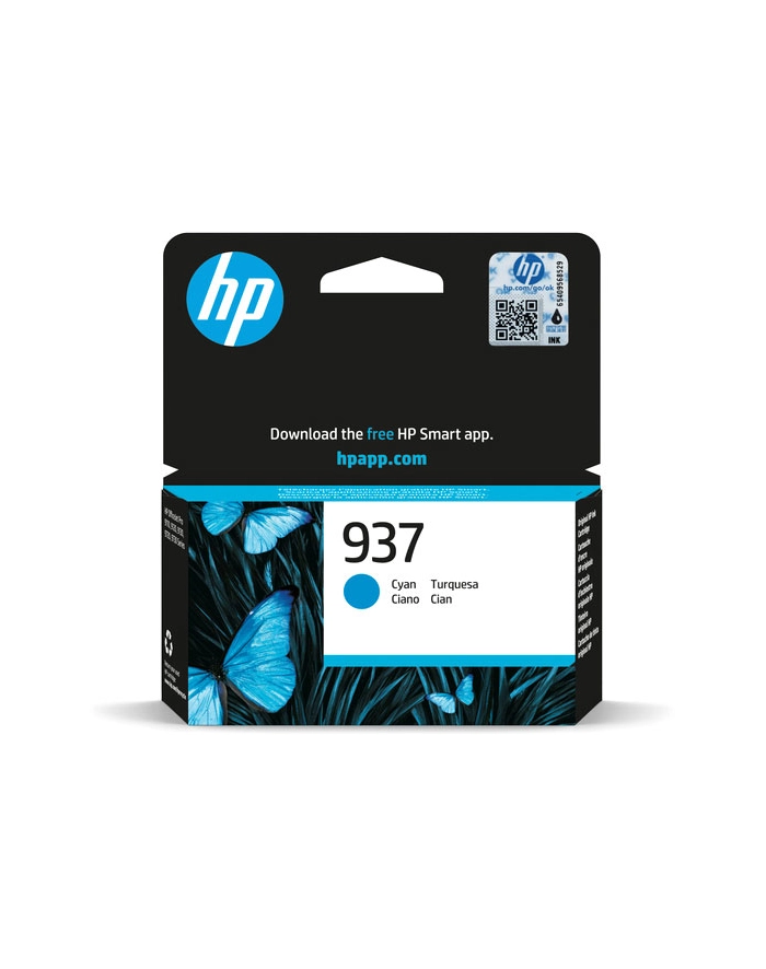 hp supplies ink HP INC Atrament HP Ink/HP 937 Cyan Original Ink Cart główny