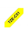 Bczerwonyher Etykieta Tape/yellow w Kolor: CZARNY overprint TZEC51 24m - nr 2
