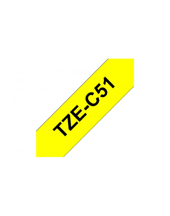 Bczerwonyher Etykieta Tape/yellow w Kolor: CZARNY overprint TZEC51 24m główny