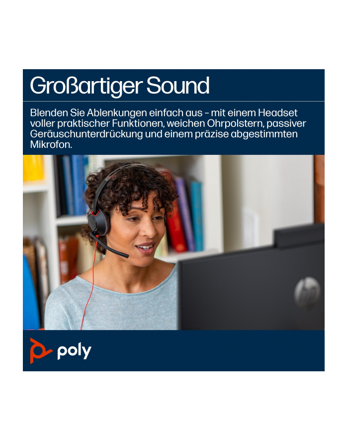 hp poly Poly Blackwire 5210 Monaural USB-C Headset +3.5mm Plug +USB-C/A Adapter (Bulk) główny