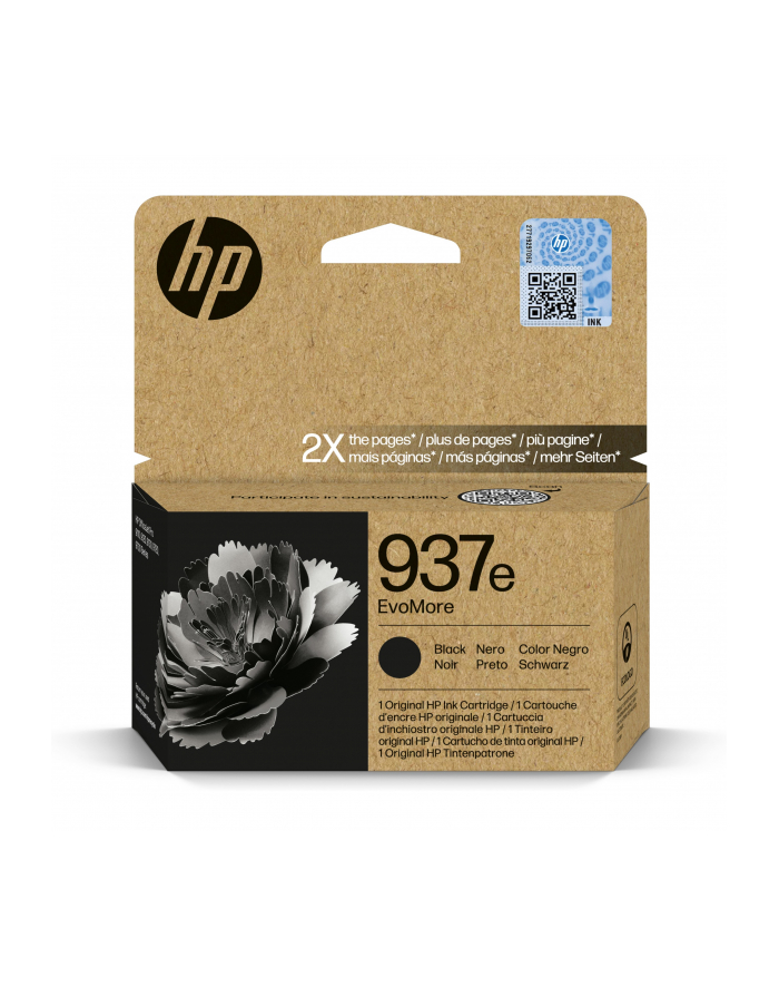 hp supplies ink HP INC Atrament HP 937e EvoMore Black Original Ink Cartr główny