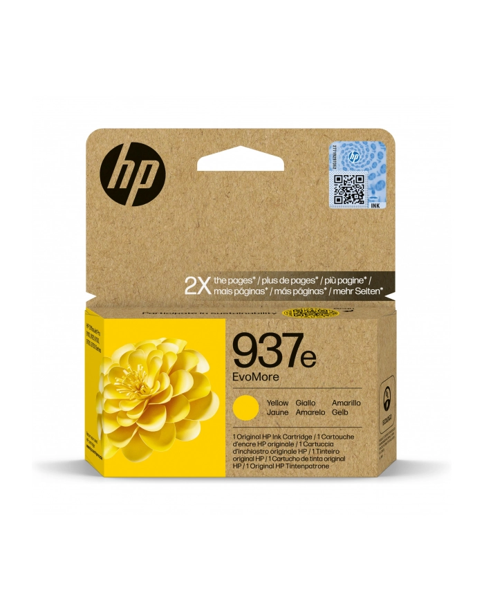 hp supplies ink HP INC Atrament HP 937e EvoMore Yellow Original Ink Cart główny