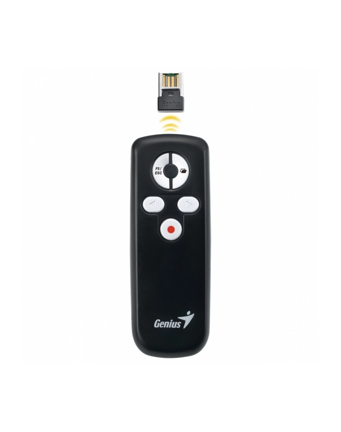 Presenter MediaPointer 100, Black, wskaźnik laserowy, Pico odbiornik, USB główny