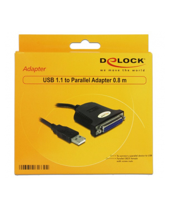 ADAPTER USB -> PORT DRUKARKOWY DB25PIN CZARNY nr 1