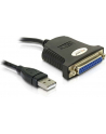 ADAPTER USB -> PORT DRUKARKOWY DB25PIN CZARNY - nr 18