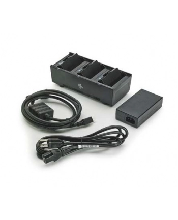 zebra 3 Slot Battery Charger; ZQ300 Series; includes power supply and (wersja europejska) power cord nr 2