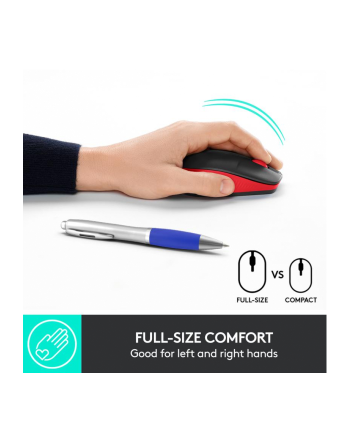 logitech M190 FULL-SIZE WIRELESS MOUSE/RED EMEA główny