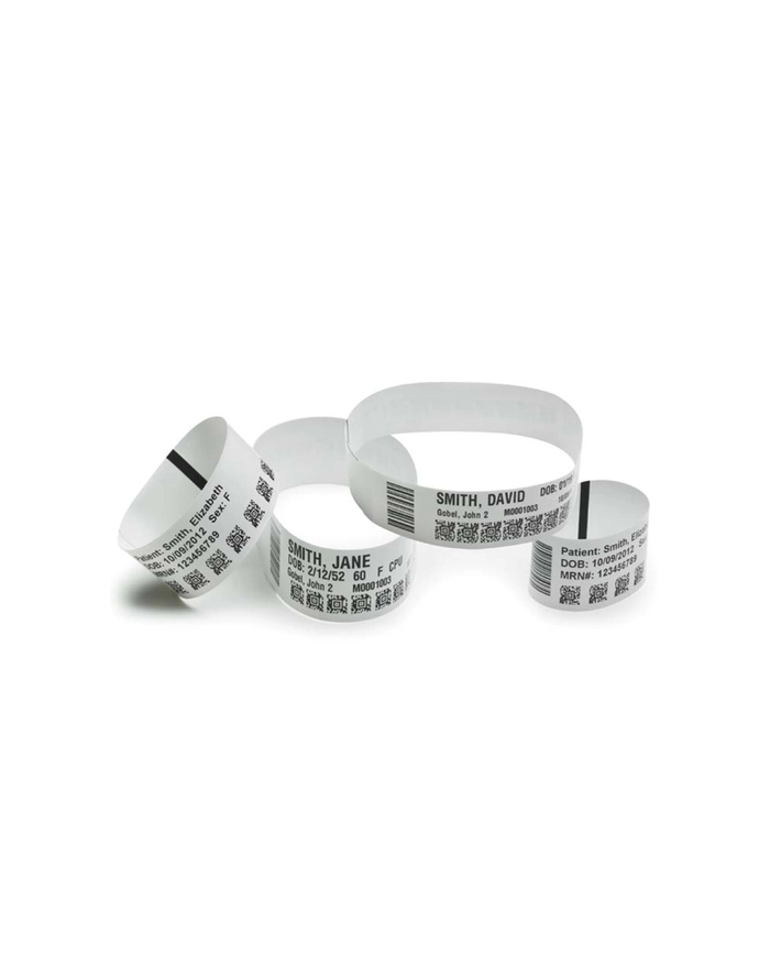 zebra Wristband, Synthetic, 1x11in(25.4x279.4mm);DT, Z-Band Ultra Soft Lam, Coated, Permanent Adhesive, 1in(25.4mm) core, 175/roll, 6/box, Pr główny