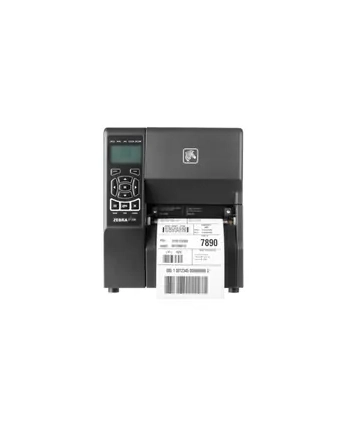 zebra DT Printer ZT231; 4, 203 dpi, Direct Thermal, Cutter with Catch Tray, (wersja europejska)/UK Cords, USB, Serial, Ethernet, BTLE, USB Host, EZPL nr 2