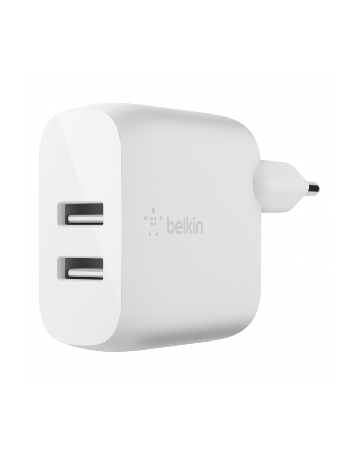 belkin DUAL USB-A CHARGER/W/LIGHTNING CABLE 1M 24W WHITE główny