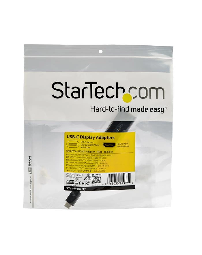 startech USB-C TO HDMI ADAPTER WITH HDR/. główny