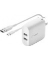 belkin DUAL USB-A CHARGER/W/USB-C CABLE 1M 24W WHITE - nr 13