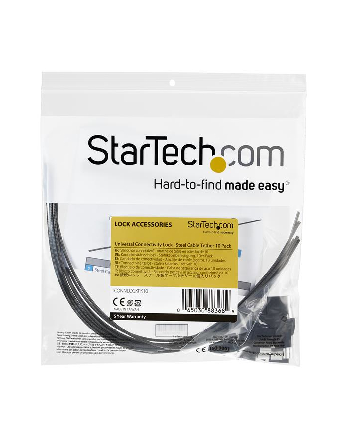 startech SECURITY TETHER CABLES 10 PACK/. główny