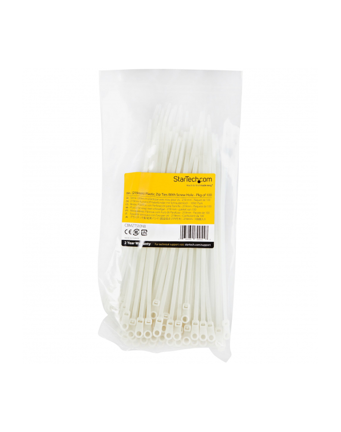 startech 100 PACK OF PLASTIC ZIP TIES/WITH SCREW HOLE 9 główny