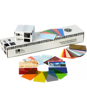 Zebra color PVC card - green, 30 mil (500 cards) nr 1