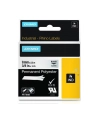dymo RHINO BAND IND POLYESTER/9MMX5.5M BLACK ON TRANSP. - nr 9