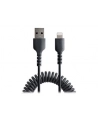 startech USB TO LIGHTNING CABLE - 1M/(3.3FT) COILED CABLE BLACK - nr 3