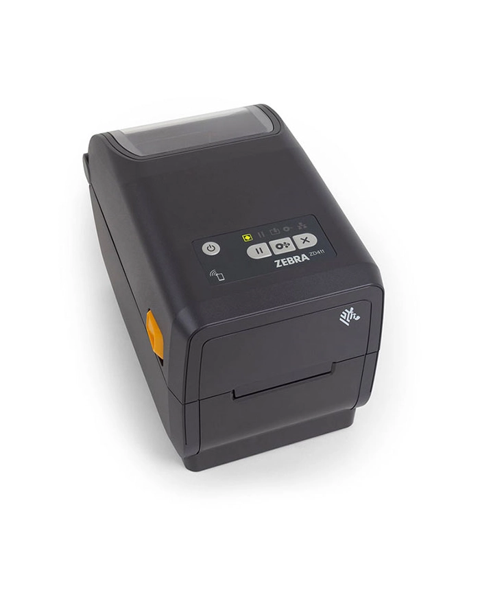 zebra Thermal Transfer Printer (74M) ZD411; 203 dpi, USB, USB Host, Modular Connectivity Slot, BTLE5, (wersja europejska) and UK Cords, Swiss Font, EZPL główny