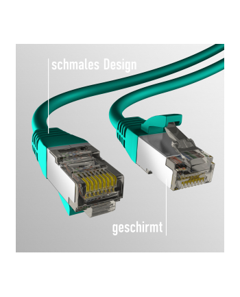 mcab CAT8.1 GREEN 5M PATCH CORD/RJ45 S/FTP LSZH 40GBIT CU LAN