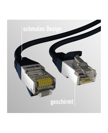 mcab CAT8.1 Kolor: CZARNY 1m patch cord/RJ45 S/FTP LSZH 40Gbit CU LAN