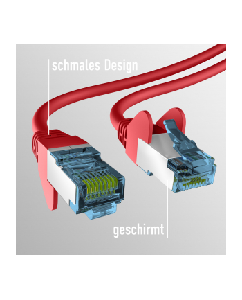 mcab CAT7 red 1m RAW cable RJ45/S/FTP LSZH 10Gbit CU LAN DSL