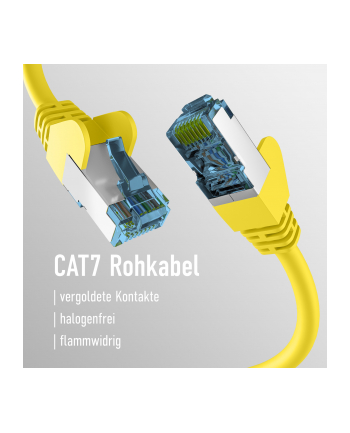 mcab CAT7 yellow 1m RAW cab RJ45/S/FTP LSZH 10Gbit CU LAN DSL