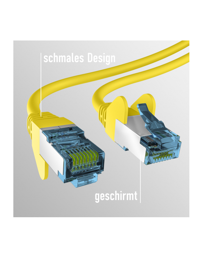 mcab CAT7 yellow 1m RAW cab RJ45/S/FTP LSZH 10Gbit CU LAN DSL główny