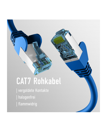 mcab CAT7 blue 0.5m RAW cab RJ45/S/FTP LSZH 10Gbit CU LAN DSL