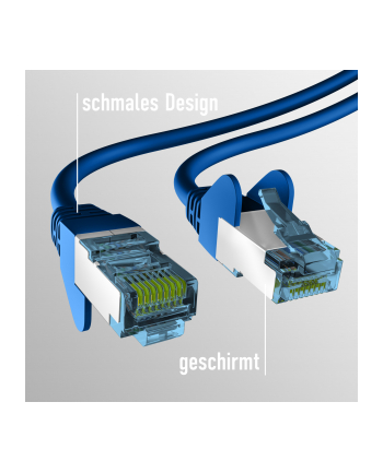 mcab CAT7 blue 0.5m RAW cab RJ45/S/FTP LSZH 10Gbit CU LAN DSL