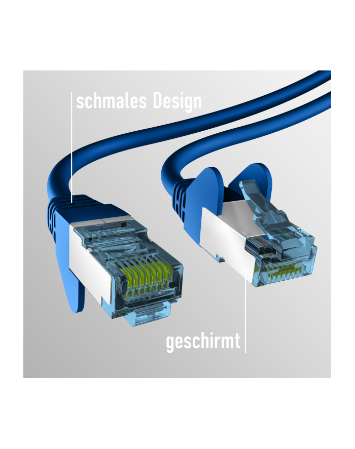 mcab CAT7 blue 3m RAW cab RJ45/S/FTP LSZH 10Gbit CU LAN DSL główny