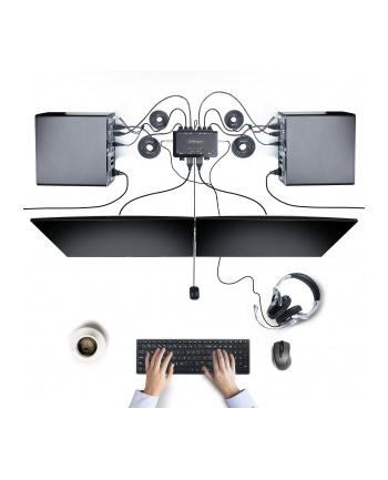 startech C2-DH46-UA2-CBL-KVM/2-PORT DUAL-MONITOR KVM SWITCH