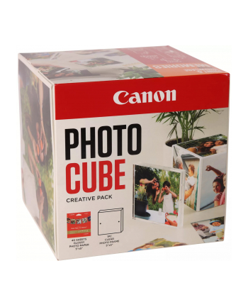 canon PP-201 5X5 PHOTO CUBE CREATIVE/PACK WHITE ORANGE (40SHEETS) + A