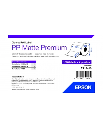 epson PP MATTE LABEL PREM DIE-CUT/ROLL 102X76MM 1570 LABELS nr 1