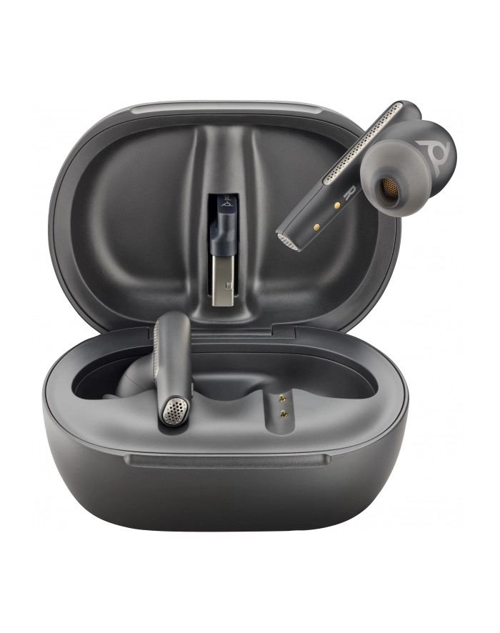 hp inc. Poly Voyager Free 60+ UC Carbon Black Earbuds +BT700 USB-C Adapter +Touchscreen Charge Case główny