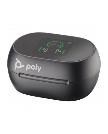 hp inc. Poly Voyager Free 60+ UC Carbon Black Earbuds +BT700 USB-C Adapter +Touchscreen Charge Case