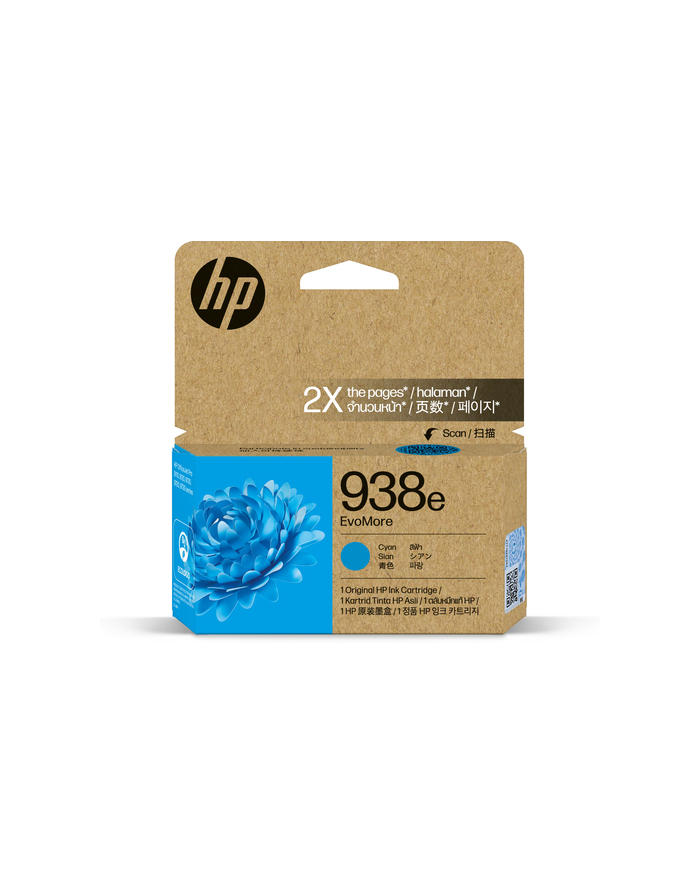 hp inc. HP 938E EVOMORE CYAN/ORIGINAL INK CARTRIDGE główny