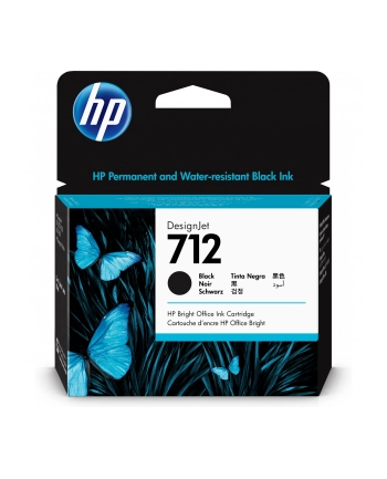 hp inc. HP 712 80-ML BLACK D-ESIGNJET/INK CARTRIDGE nr 2