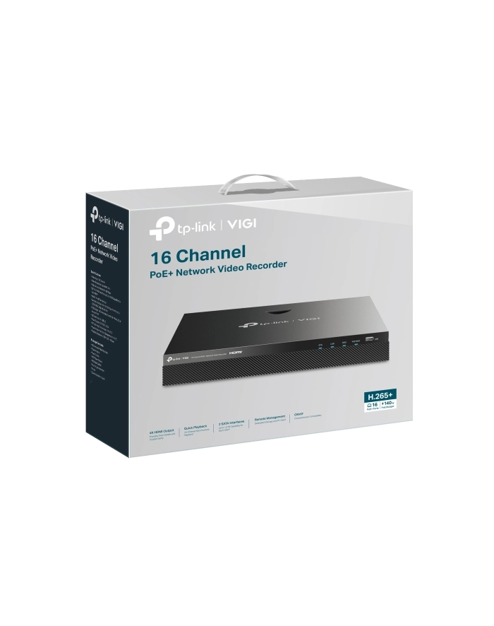 tp-link 16 CH POE+ NETWORK RECORD-ER/2TB HDD 140W POE główny