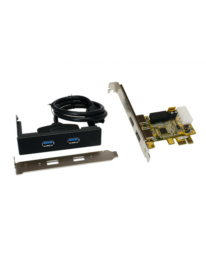 IO Exsys PCIe 2 ext. +1 int. USB3.0 (EX-11072WO) LP bulk include Low-Profile Slotblech główny