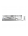 CHERRY Desktop DW 9100 SLIM [FR] WL AES silver BT Lithium Akku - wochenlange Nutzung ohne Aufladung - nr 30