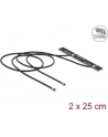 Antenne Doppel WLAN MHF® 4L Stecker WiFi 6 802.11 2 x 25 cm PCB internKlebemontage Delock - nr 5