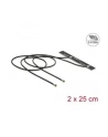 Antenne Doppel WLAN MHF® 4L Stecker WiFi 6 802.11 2 x 25 cm PCB internKlebemontage Delock - nr 6
