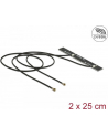 Antenne Doppel WLAN MHF® 4L Stecker WiFi 6 802.11 2 x 25 cm PCB internKlebemontage Delock - nr 5
