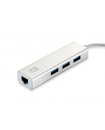 level one LevelOne Adapter USB-C -'gt; GBit-LAN + USB3.0-Hub